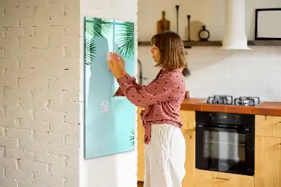Magnettafel zum Beschreiben mit Palmenblätter-Motiv