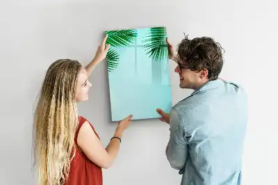 Magnettafel zum Beschreiben mit Palmenblätter-Motiv