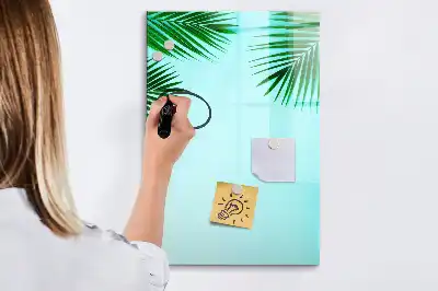 Magnettafel zum Beschreiben mit Palmenblätter-Motiv