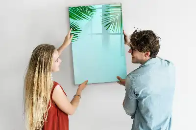 Magnettafel zum Beschreiben mit Palmenblätter-Motiv