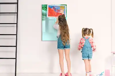 Magnettafel zum Beschreiben mit Palmenblätter-Motiv