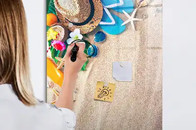 Magnettafel zum Beschreiben Motiv Sandstrand