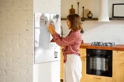 Magnettafel beschreibbar mit dem Design Meine Pläne