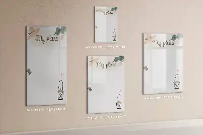 Magnettafel beschreibbar mit dem Design Meine Pläne