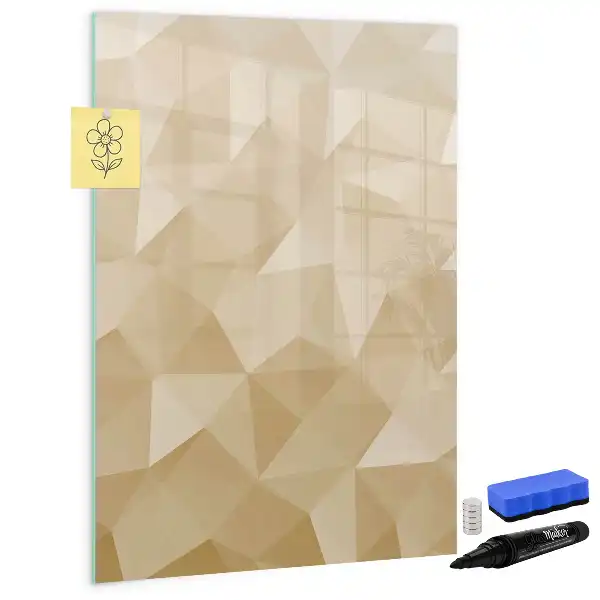 Magnettafel zum Beschreiben mit abstraktem Dreiecks-Motiv