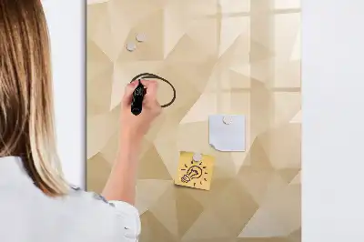 Magnettafel zum Beschreiben mit abstraktem Dreiecks-Motiv