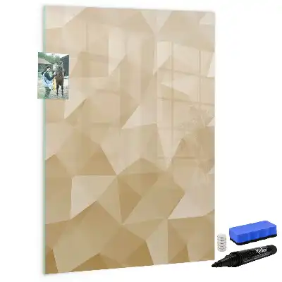 Magnettafel zum Beschreiben mit abstraktem Dreiecks-Motiv