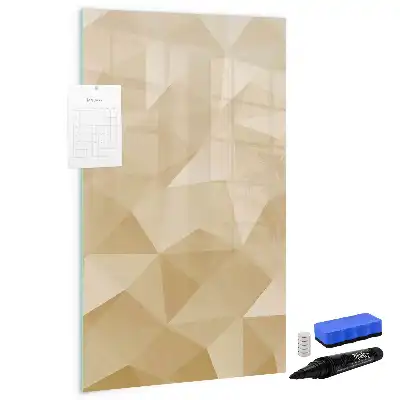 Magnettafel zum Beschreiben mit abstraktem Dreiecks-Motiv