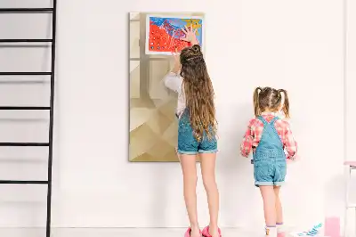Magnettafel zum Beschreiben mit abstraktem Dreiecks-Motiv