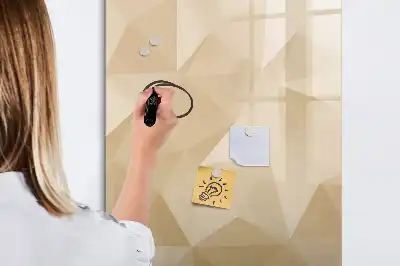 Magnettafel zum Beschreiben mit abstraktem Dreiecks-Motiv