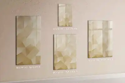 Magnettafel zum Beschreiben mit abstraktem Dreiecks-Motiv