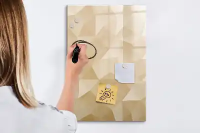 Magnettafel zum Beschreiben mit abstraktem Dreiecks-Motiv