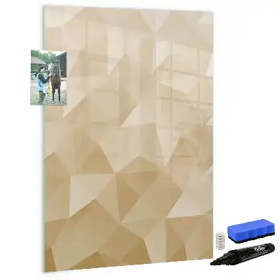 Magnettafel zum Beschreiben mit abstraktem Dreiecks-Motiv