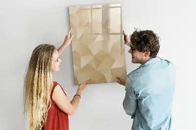Magnettafel zum Beschreiben mit abstraktem Dreiecks-Motiv