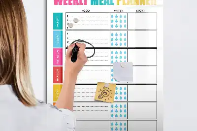 Wöchentlicher Essensplaner magnetische Schreibtafel für die Küche