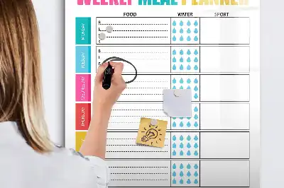 Wöchentlicher Essensplaner magnetische Schreibtafel für die Küche