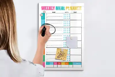 Wöchentlicher Essensplaner magnetische Schreibtafel für die Küche
