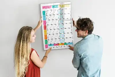 Wöchentlicher Essensplaner magnetische Schreibtafel für die Küche