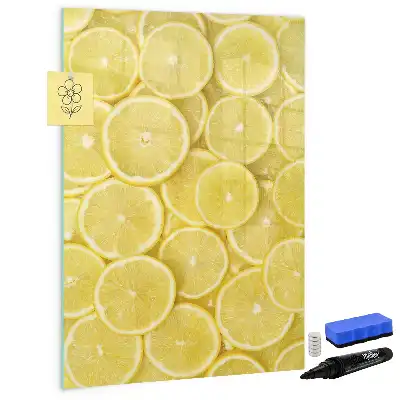 Magnettafel zum Beschreiben mit Zitronenscheiben-Motiv