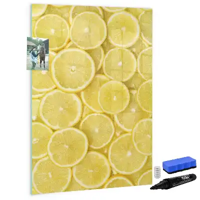 Magnettafel zum Beschreiben mit Zitronenscheiben-Motiv
