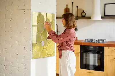 Magnettafel zum Beschreiben mit Zitronenscheiben-Motiv