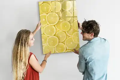 Magnettafel zum Beschreiben mit Zitronenscheiben-Motiv