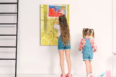 Magnettafel zum Beschreiben mit Zitronenscheiben-Motiv