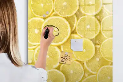 Magnettafel zum Beschreiben mit Zitronenscheiben-Motiv
