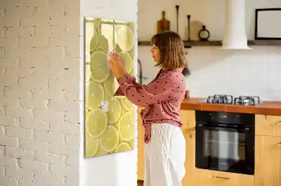 Magnettafel zum Beschreiben mit Zitronenscheiben-Motiv