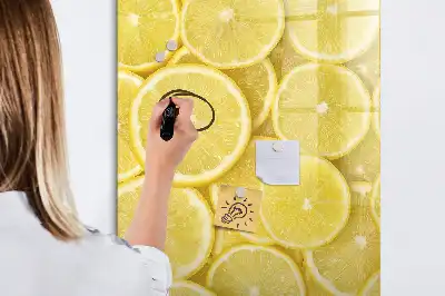 Magnettafel zum Beschreiben mit Zitronenscheiben-Motiv