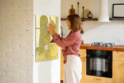 Magnettafel zum Beschreiben mit Zitronenscheiben-Motiv