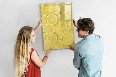 Magnettafel zum Beschreiben mit Zitronenscheiben-Motiv