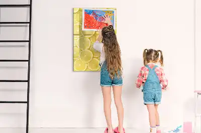 Magnettafel zum Beschreiben mit Zitronenscheiben-Motiv
