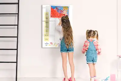 Wöchentlicher Essensplaner als magnetische Tafel zum Beschreiben