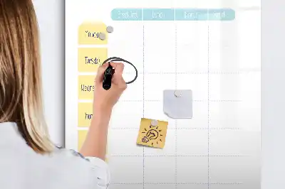 Wöchentlicher Essensplaner als magnetische Tafel zum Beschreiben
