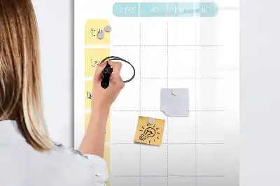 Wöchentlicher Essensplaner als magnetische Tafel zum Beschreiben