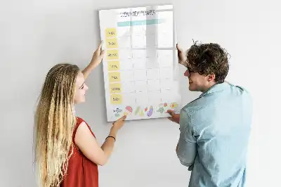 Wöchentlicher Essensplaner als magnetische Tafel zum Beschreiben