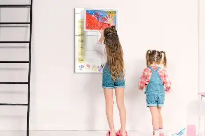 Wöchentlicher Essensplaner als magnetische Tafel zum Beschreiben