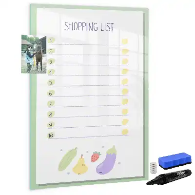 Magnetische Einkaufsliste beschreibbare Tafel