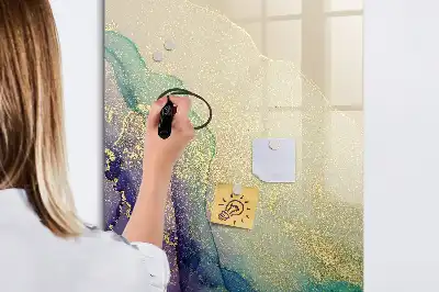 Magnettafel zum Beschreiben in bunter Marmoroptik