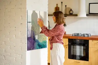 Magnettafel zum Beschreiben in bunter Marmoroptik
