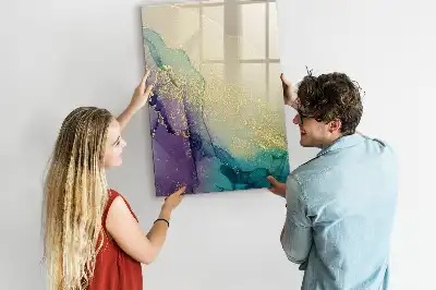 Magnettafel zum Beschreiben in bunter Marmoroptik