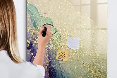 Magnettafel zum Beschreiben in bunter Marmoroptik