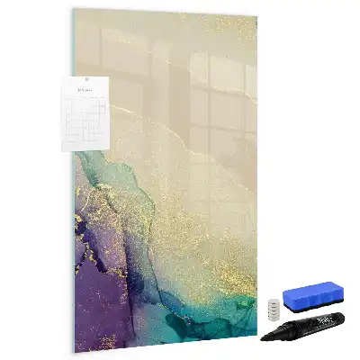 Magnettafel zum Beschreiben in bunter Marmoroptik