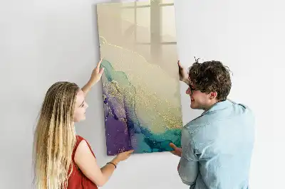 Magnettafel zum Beschreiben in bunter Marmoroptik