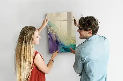 Magnettafel zum Beschreiben in bunter Marmoroptik