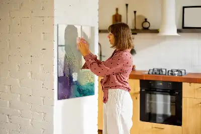 Magnettafel zum Beschreiben in bunter Marmoroptik