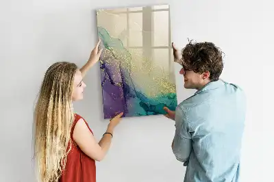 Magnettafel zum Beschreiben in bunter Marmoroptik