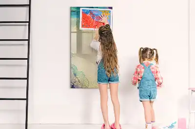Magnettafel beschreibbar in buntem Marmor-Design