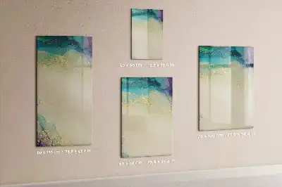 Magnettafel beschreibbar in buntem Marmor-Design